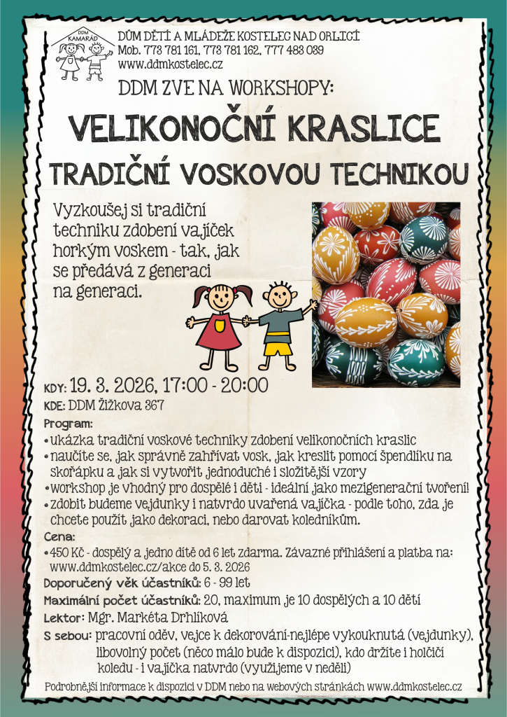 Worshop: Velikonoční kraslice tradiční voskovou technikou