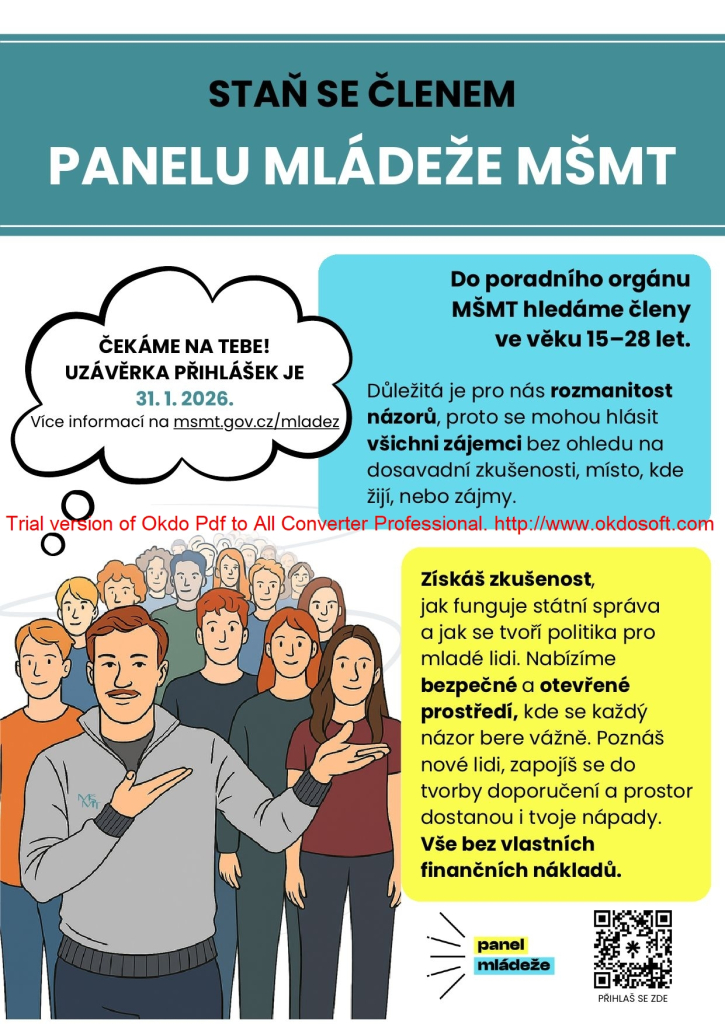 Staň se členem Panelu mládeže MŠMT