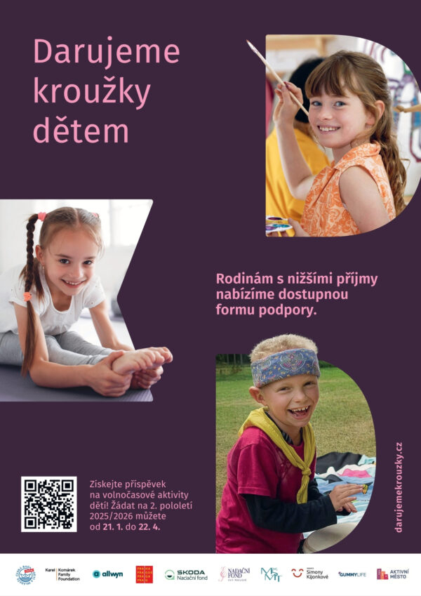 DDM V PROJEKTU AKTIVNÍ MĚSTO: DARUJEME KROUŽKY DĚTEM