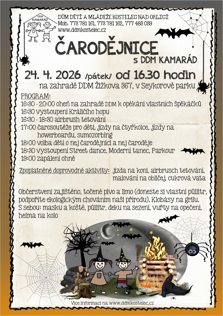 Čarodějnice s DDM Kamarád