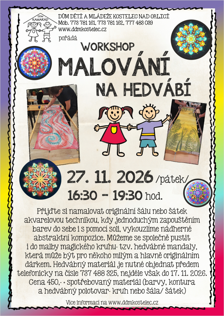 Workshop malování na hedvábí