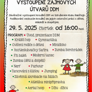 Vystoupení zájmových útvarů DDM