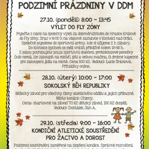 Podzimní prázdniny - Výlet do Fly zóny