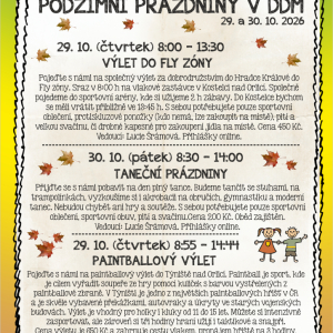 podzimní prázdniny - VÝLET DO FLY ZÓNY